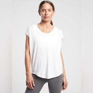 Athleta Women’s Cloudlight Stratus Short Sleeve Tee Top in White Size XXS
